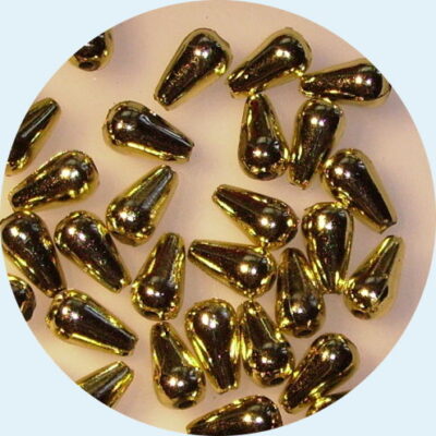Acrylic Pearl Centre Drill Drop 7 X 11mm Gold 50grams