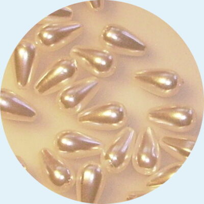 Acrylic Pearl Centre Drill Drop 7 X 11mm White 5grams 25 pcs