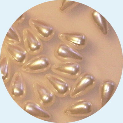 Acrylic Pearl Top Drill Drop 7 X 11mm White 5grams 25 pieces