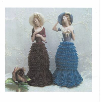 AMY & DORA 2008 KNITTING PORCELAINE HALF DOLL SKIRT