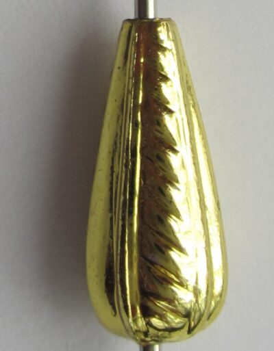 Acrylic Faceted Drop - Centre Drill - 8 x 18mm - Gold