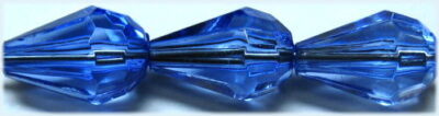 Acrylic Faceted Drop - Centre Drill - 8 x 12mm - Dark Sapphire