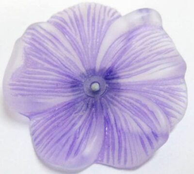 Acrylic  Large Pansy - 30mm Purple 4 pieces