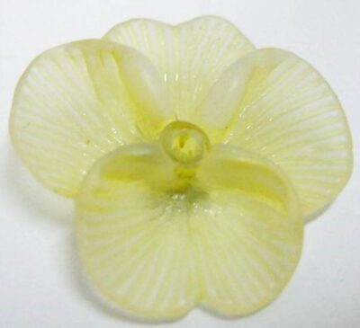 Pansy - Acrylic  Small - 22mm Yellow - 4 pieces