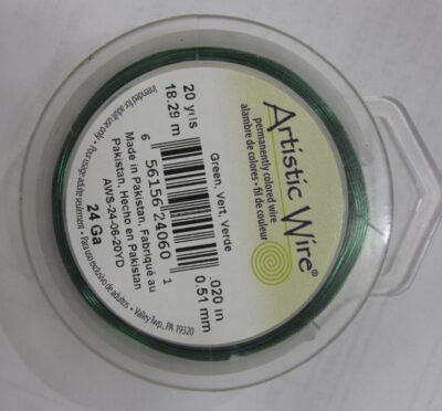 Artistic Wire 24 Gauge 20 yards  - 18 meters Green
