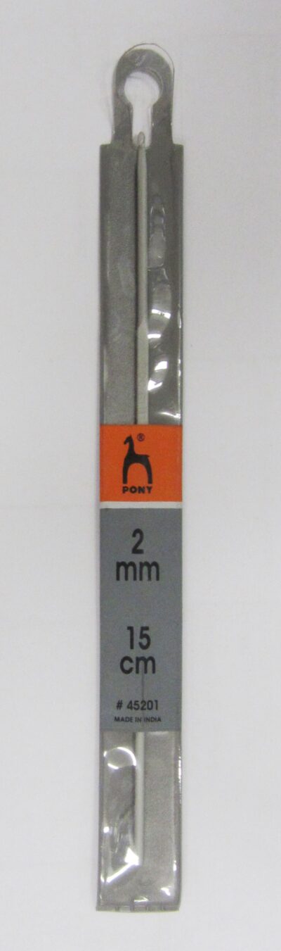Crochet Hook 2mm  Aluminium 15cm long