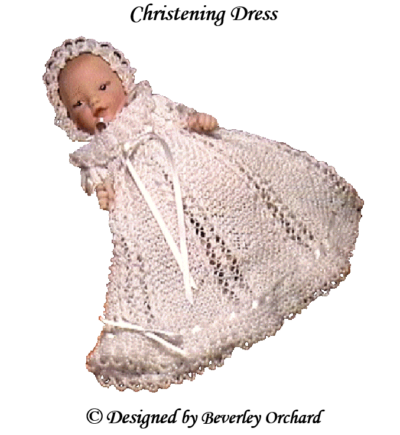 CHRISTENING GOWN OUTFIT FOR BABY DOLL