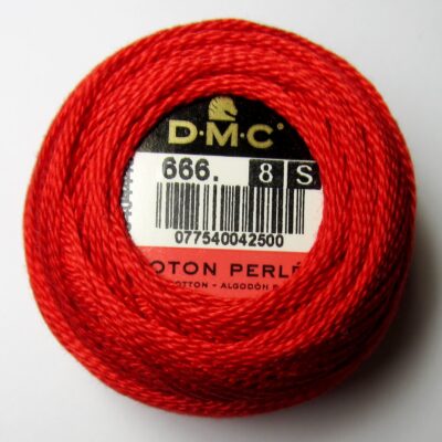 Perle 8 BRIGHT RED 10 grams  -  80 meters