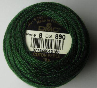 Perle 8 DARK GREEN 10 grams  -  80 meters