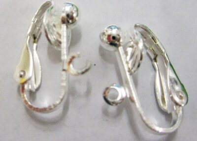 Earrings Clip on  Silver Plated 5pr