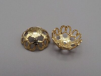 Bead Cap  14mm Gold - 10 pieces