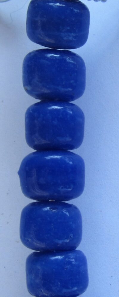GLASS JUG  BEADS 9mm Royal Blue Opaque 40pieces