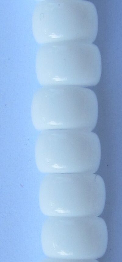 GLASS JUG  BEADS 9mm White Opaque 40pieces