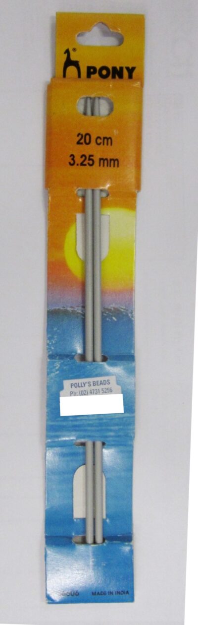 Knitting Needles 3.25mm  Aluminium 20cm long $3.30
