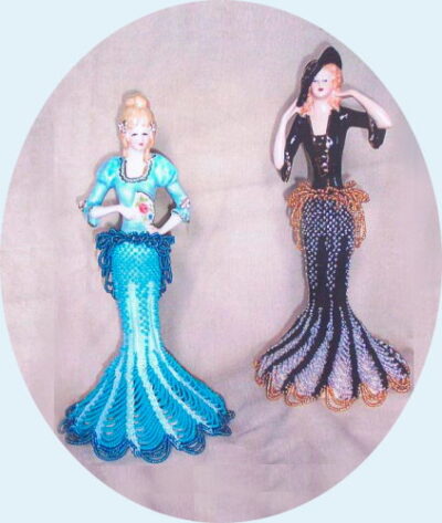 ROSALIND & SUZANNAH KNITTING PORCELAINE HALF DOLL SKIRT