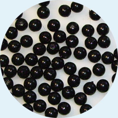 Acrylic Round Pearl 4mm Black 5grams