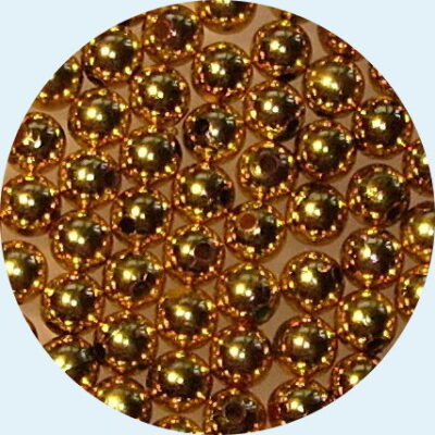 Acrylic Round Pearl 6mm Gold 10grams 100 pieces