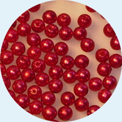 Acrylic Round Pearl 6mm Red 10grams 100 pieces