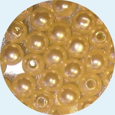Acrylic Round Pearl 8mm Cream 10grams 40 PCS