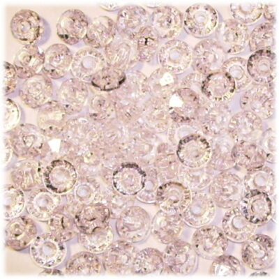 6mm Rondel Transparent Crystal 100pieces  Sold OUT