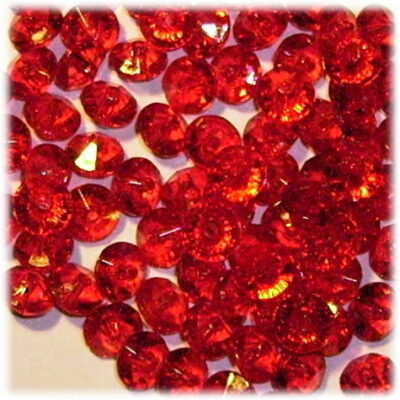 Acrylic  6mm Rondel Transparent Raspberry 100pieces
