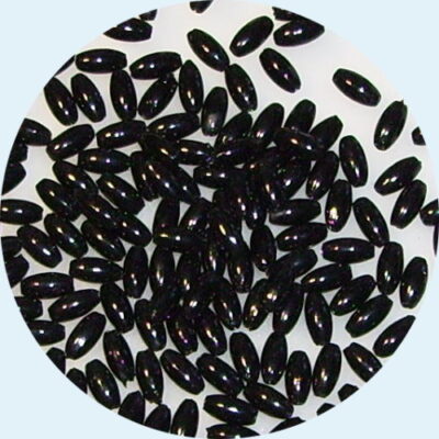 Acrylic Rice Pearl 6x3mm Black 5grams