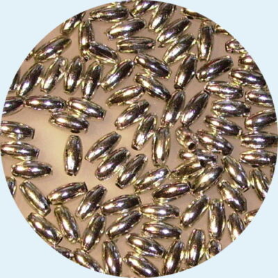 Acrylic Rice Pearl 6x3mm Silver 5grams
