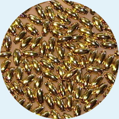 Acrylic Rice Pearl 7x4mm Gold 5grams