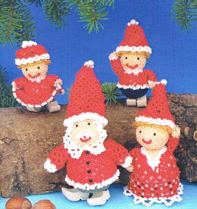 0505  Elf Man, Elf Wife, Elf Boy, Elf Girl, Brooch
