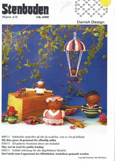 0511  Teddy Bear in Parachute, Teddy Bear Farther, Mother, Boy, Girl