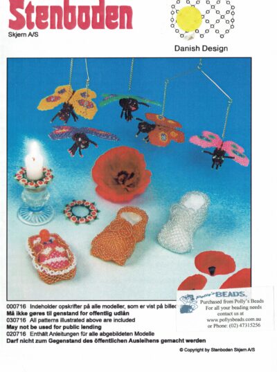 0716  Grease Guard, Shoe, Carry Cot, Mobile with Butterflies.