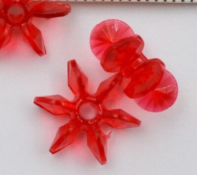 Transparent Raspberry 75 pieces