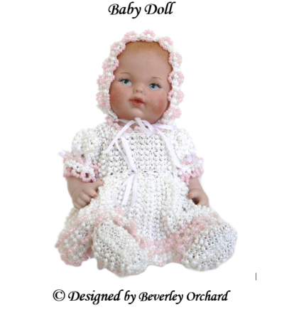 6" BABY DOLL KNITTING PORCELAINE BABY DOLL OUTFIT