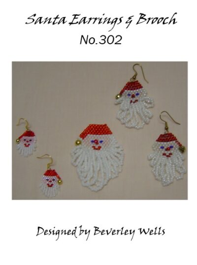 Santa Earring and Brooch. DM302