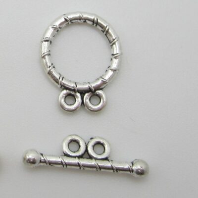 Toggle Clasp Twin Holes Nickle