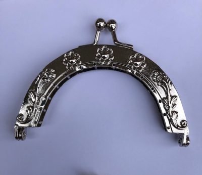 PURSE FRAME 8.5CM SILVER