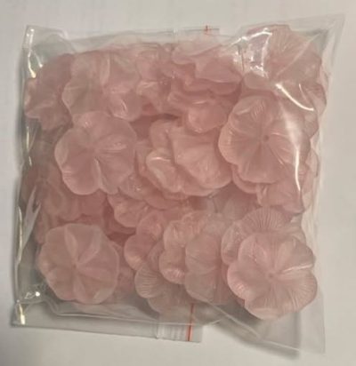 Acrylic  Large Pansy - 30mm  Pink 100grams $2